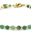 Morchic 3mm Mini Beads Adjustable Gemstone Bracelet for Women